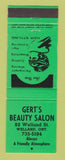 Matchbook Cover - Gert's Beauty Salon Welland ON