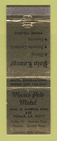 Matchbook Cover - Marco Polo Motel Visalia CA