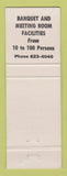 Matchbook Cover - Collins Karcher Hotel Waukegan IL