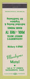 Matchbook Cover - Mardigras Motel Sacramento CA
