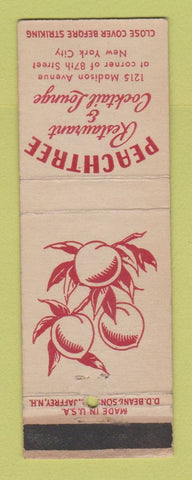 Matchbook Cover - Peachtree Restaurant Bar New York City