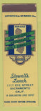 Matchbook Cover - Stowell's Lunch Sacramento CA SAMPLE WEAR