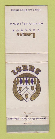 Matchbook Cover - Loras College Dubuque IA