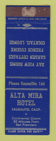 Matchbook Cover - Alta Mira Hotel Sausalito CA WEAR