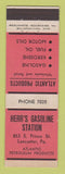 Matchbook Cover - Herr's Atlantic oil gas Lancaster PA MERCHANTS