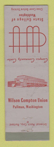 Matchbook Cover - State College of Pullman WA Wilson Compton Union Cougars
