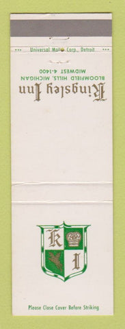 Matchbook Cover - Kingsley Inn Bloomfield Hills MI