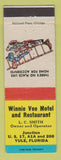 Matchbook Cover - Winnie Vee Motel Restaurant Yule FL