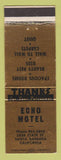 Matchbook Cover - Echo Motel Santa Barbara CA