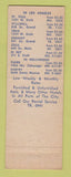 Matchbook Cover - Consolidated Hotels Los Angeles CA CHAIN