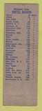 Matchbook Cover - Hotel Huron Ypsilanti MI