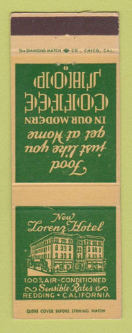 Matchbook Cover - Lorenz Hotel Redding CA