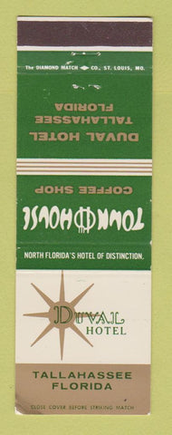 Matchbook Cover - Duval Hotel Tallahassee FL Town House Coffee Shop WEAR