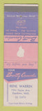 Matchbook Cover - Beauty Couselor Irene Warren Salon? Dearborn MI