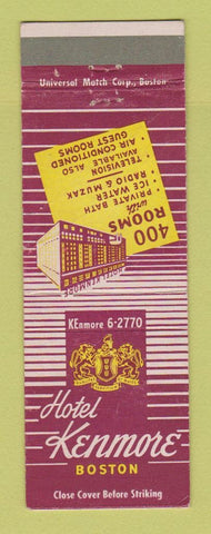 Matchbook Cover - Hotel Kenmore Boston MA CREASES