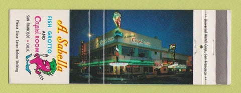 Matchbook Cover - A Sabella Fish Grotto San Francisco CA