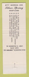 Matchbook Cover - Holiday Inn Silver Spring MD