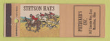 Matchbook Cover - Stetson Hats Pietzcker's Massillon OH