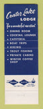 Matchbook Cover - Crater Lake Lodge National Park OR