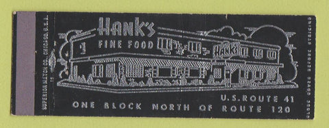 Matchbook Cover - Hank's Restaurant Waukegan IL