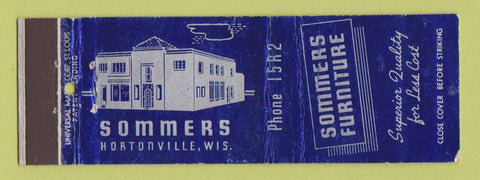 Matchbook Cover - Sommers Furniture Hortonville WI WEAR