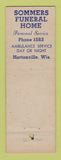 Matchbook Cover - Sommers Furniture Hortonville WI WEAR