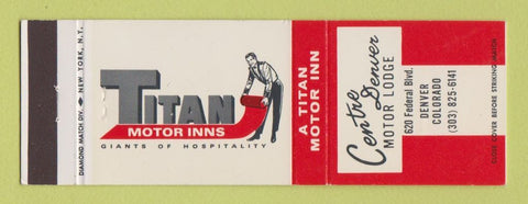 Matchbook Cover - Titan Motor Inns Denver Colorado Centre