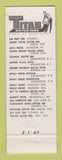 Matchbook Cover - Titan Motor Inns Denver Colorado Centre