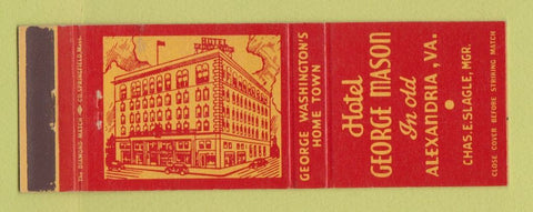 Matchbook Cover - Hotel George Mason Alexandria VA