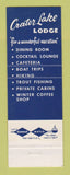 Matchbook Cover - Crater Lake Lodge National Park OR