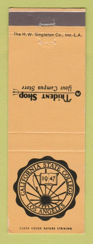 Matchbook Cover - California State College Los Angeles CA Trident Shop