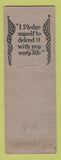Matchbook Cover - Dubuque Cycle Club IA low phone # Patriotic