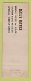 Matchbook Cover - Hotel Berridge Capitol Flint MI