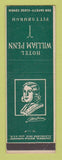 Matchbook Cover - Hotel William Penn Pittsburgh PA