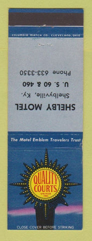Matchbook Cover - Shelby Motel Quality Courts Shelbyville KY