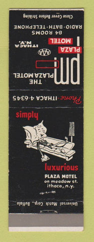 Matchbook Cover - Plaza Motel Ithaca NY