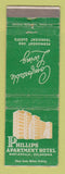 Matchbook Cover - Phillips Apartment Hotel Bartlesville OK WEAR