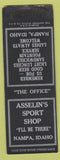 Matchbook Cover - Asselin's Sport Shop Fountain Nampa ID WEAR