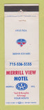 Matchbook Cover - Merrill View Motel WI Standard oil gas WEAR