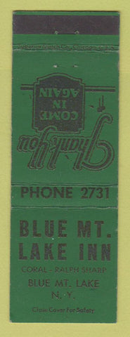 Matchbook Cover - Blue Mountain Lake Inn NY