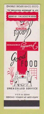 Matchbook Cover - Jacks or Better Restaurant Rockford IL