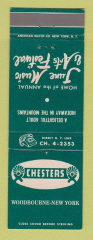 Matchbook Cover - Chesters Woodbourne NY