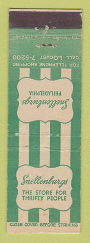 Matchbook Cover - Snellenburgs Store Philadelphia PA