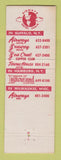 Matchbook Cover - Airways Hotel Chain Buffalo Hamburg NY WEAR
