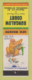 Matchbook Cover - Bungalow Court Motel Sheridan WY