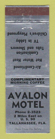 Matchbook Cover - Avalon Motel Tallahassee FL