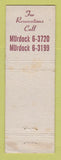 Matchbook Cover - Tretola's Restaurant Union NJ feature