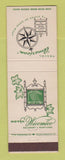 Matchbook Cover - Hotel Wicomico Salisbury MD