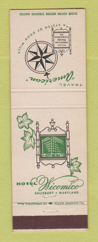 Matchbook Cover - Hotel Wicomico Salisbury MD