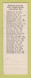 Matchbook Cover - Rest Over Motel Hagerstown MD Christmas